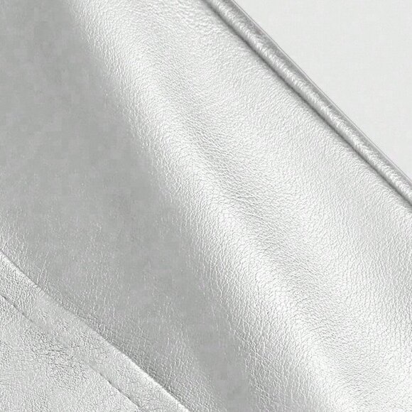 Silver Elegant Women's Long Sleeve Double-Breasted Trench Coat - Picture 11 of 11